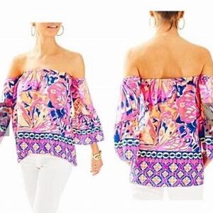 New with Tags Lilly Pulitzer Sanilla Pink Fusion Bombshell Engineered Top